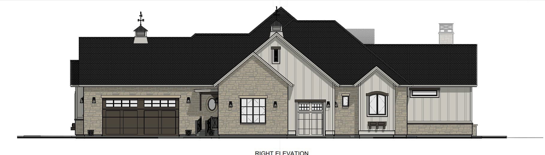 Home Plan Right Elevation of this 2-Bedroom,3560 Sq Ft Plan -194-1083