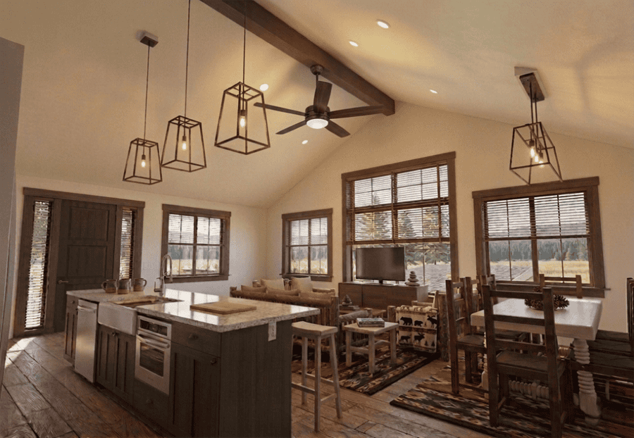 Living Room of this 2-Bedroom,1825 Sq Ft Plan -194-1084