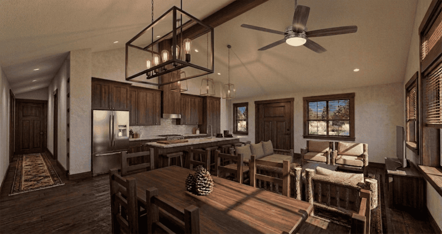 Living Room of this 2-Bedroom,1825 Sq Ft Plan -194-1084