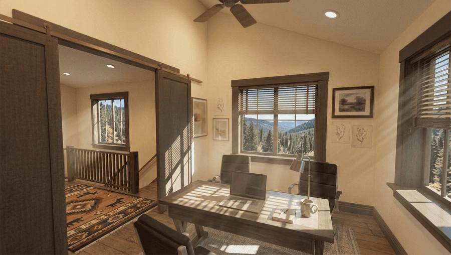 Home Office of this 2-Bedroom,1825 Sq Ft Plan -194-1084