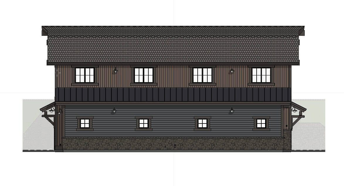 Home Plan Rear Elevation of this 2-Bedroom,1825 Sq Ft Plan -194-1084