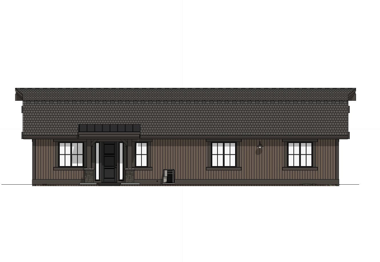 Home Plan Front Elevation of this 2-Bedroom,1825 Sq Ft Plan -194-1084