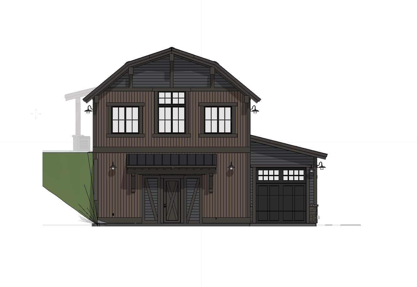 Home Plan Right Elevation of this 2-Bedroom,1825 Sq Ft Plan -194-1084