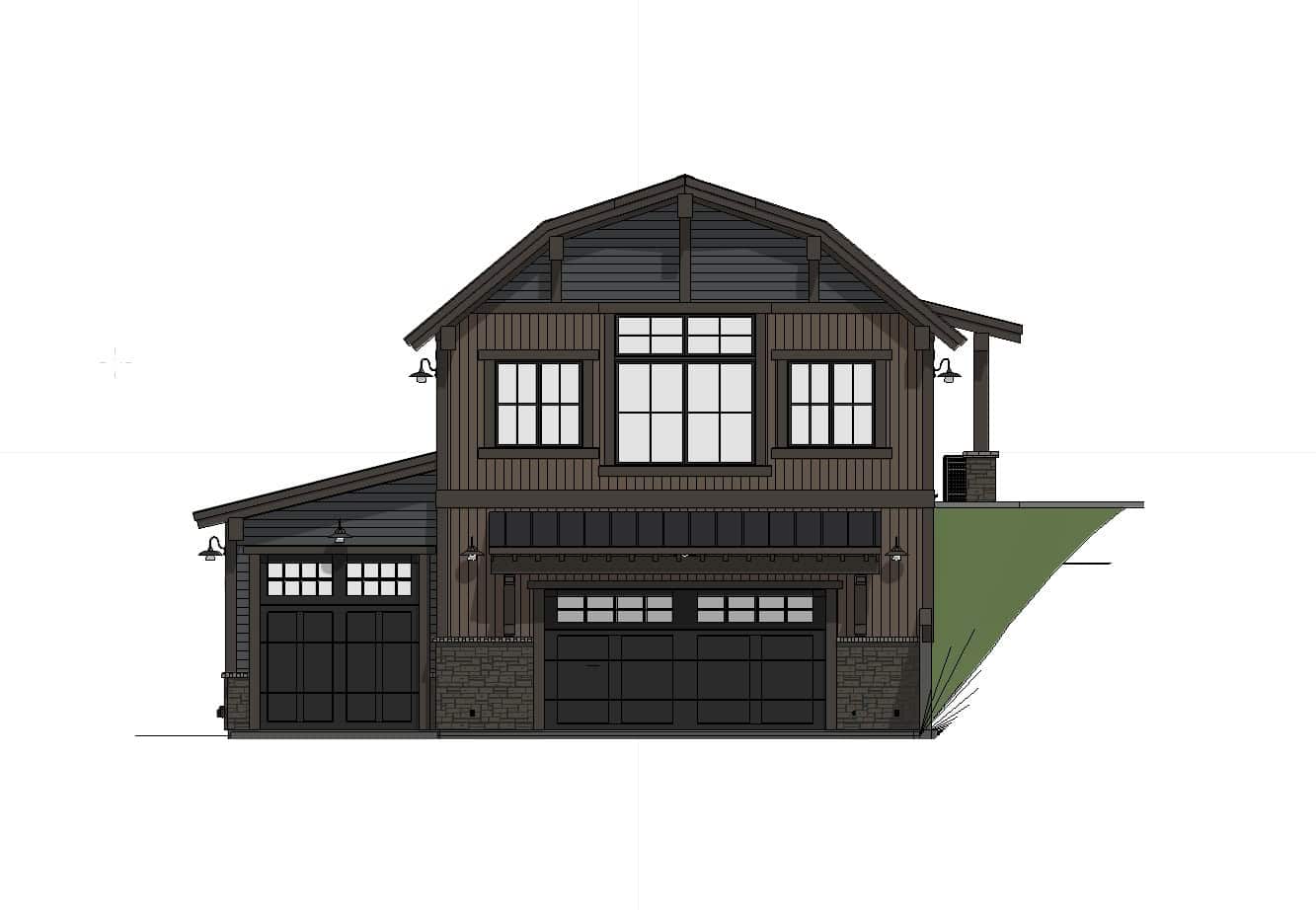 Home Plan Left Elevation of this 2-Bedroom,1825 Sq Ft Plan -194-1084