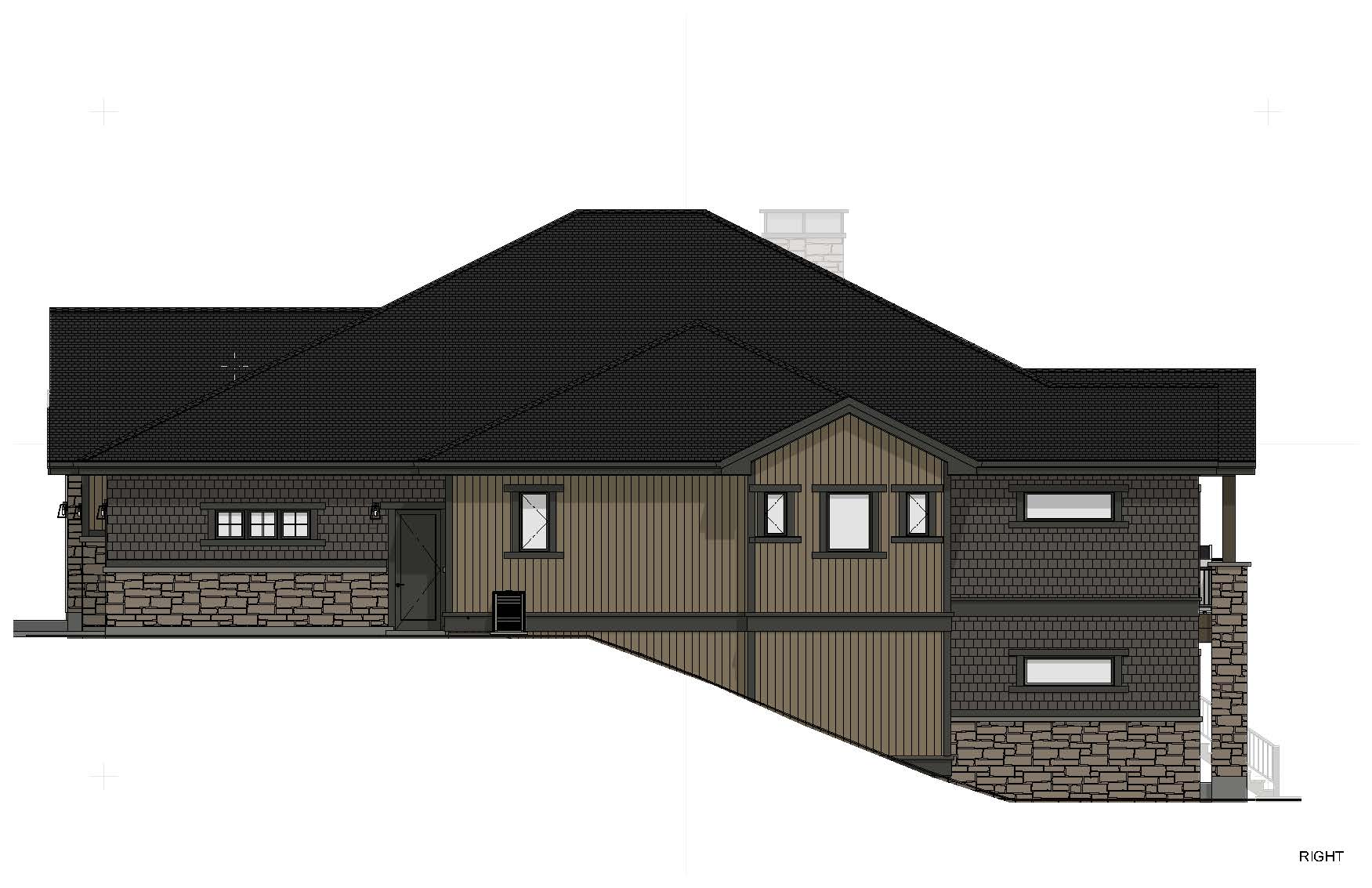 Home Plan Right Elevation of this 3-Bedroom,2973 Sq Ft Plan -194-1085
