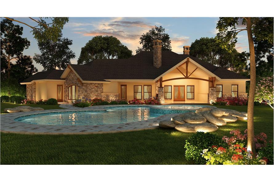 Home Exterior Photograph of this 4-Bedroom,3584 Sq Ft Plan -3584