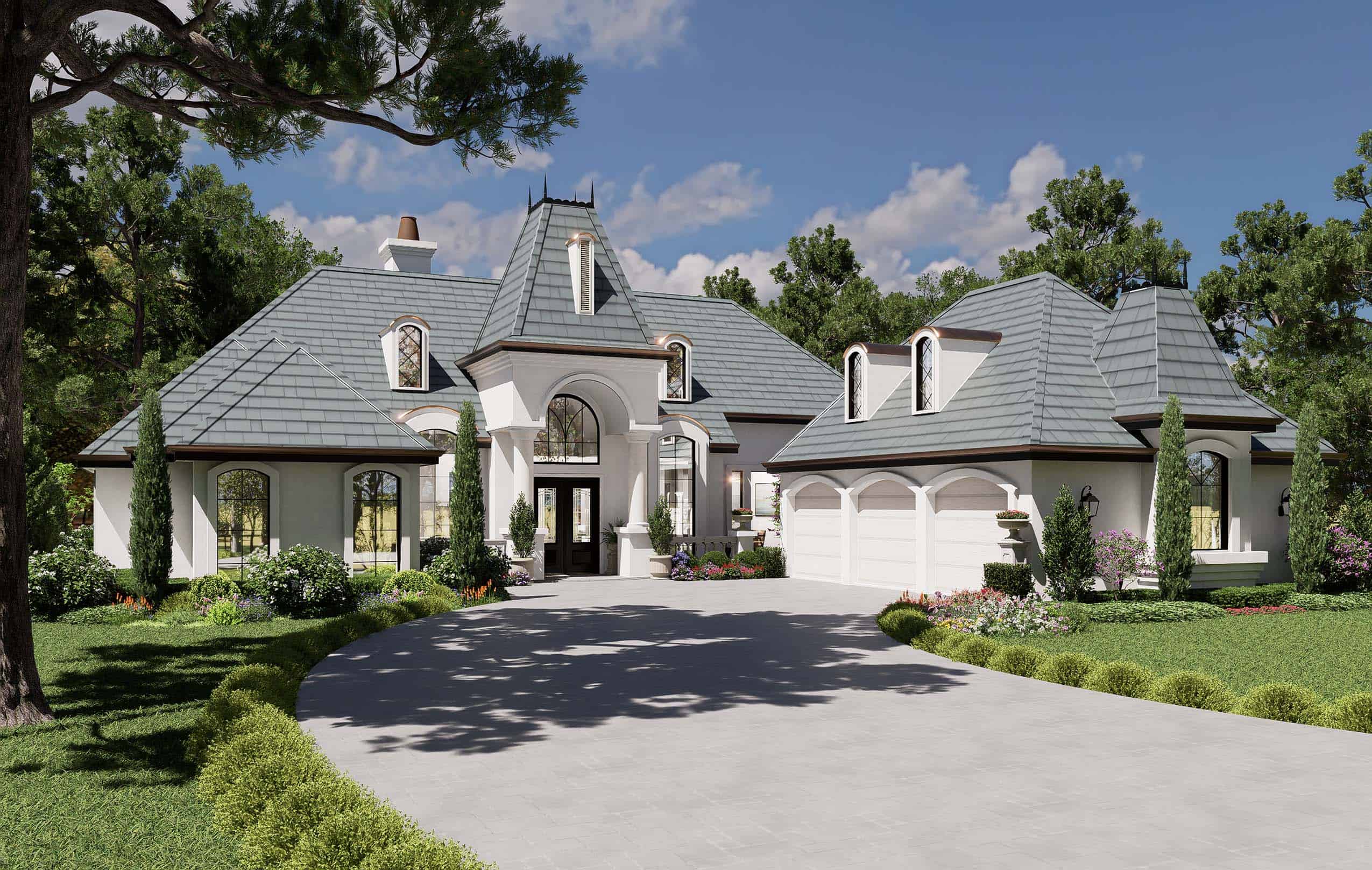 Front View of this 3-Bedroom,3329 Sq Ft Plan -195-1006