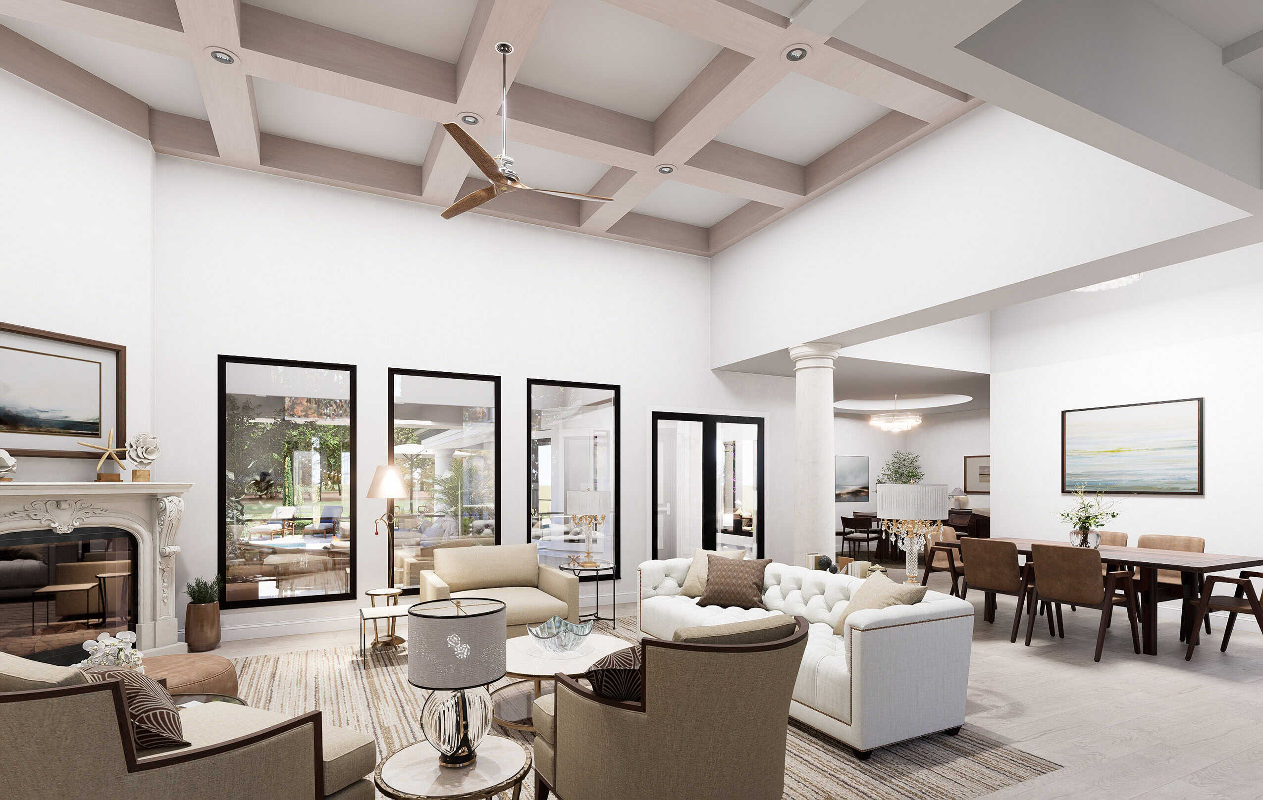 Family Room of this 3-Bedroom,3329 Sq Ft Plan -195-1006