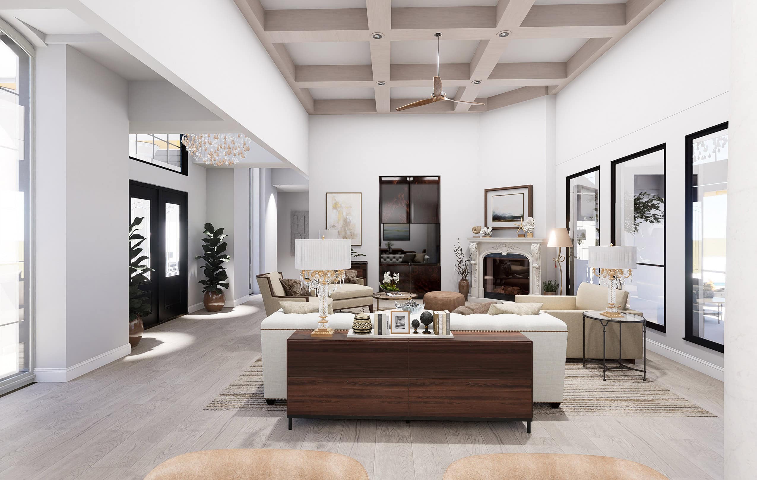 Family Room of this 3-Bedroom,3329 Sq Ft Plan -195-1006