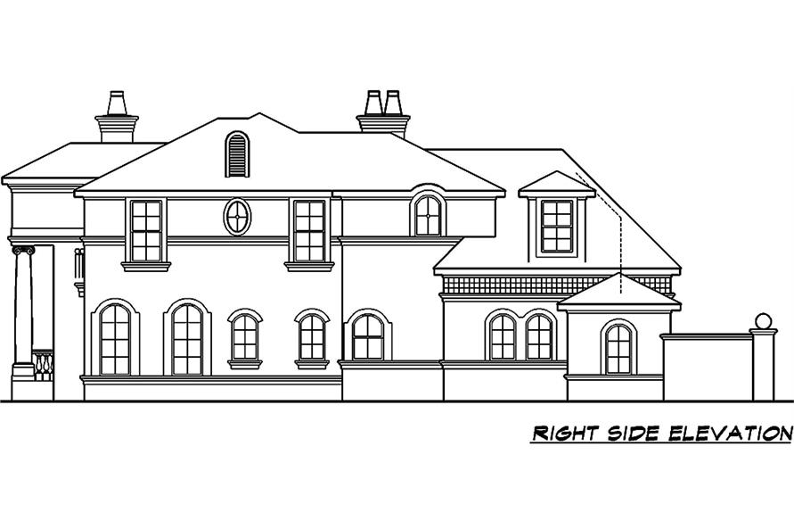195-1013: Home Plan Right Elevation