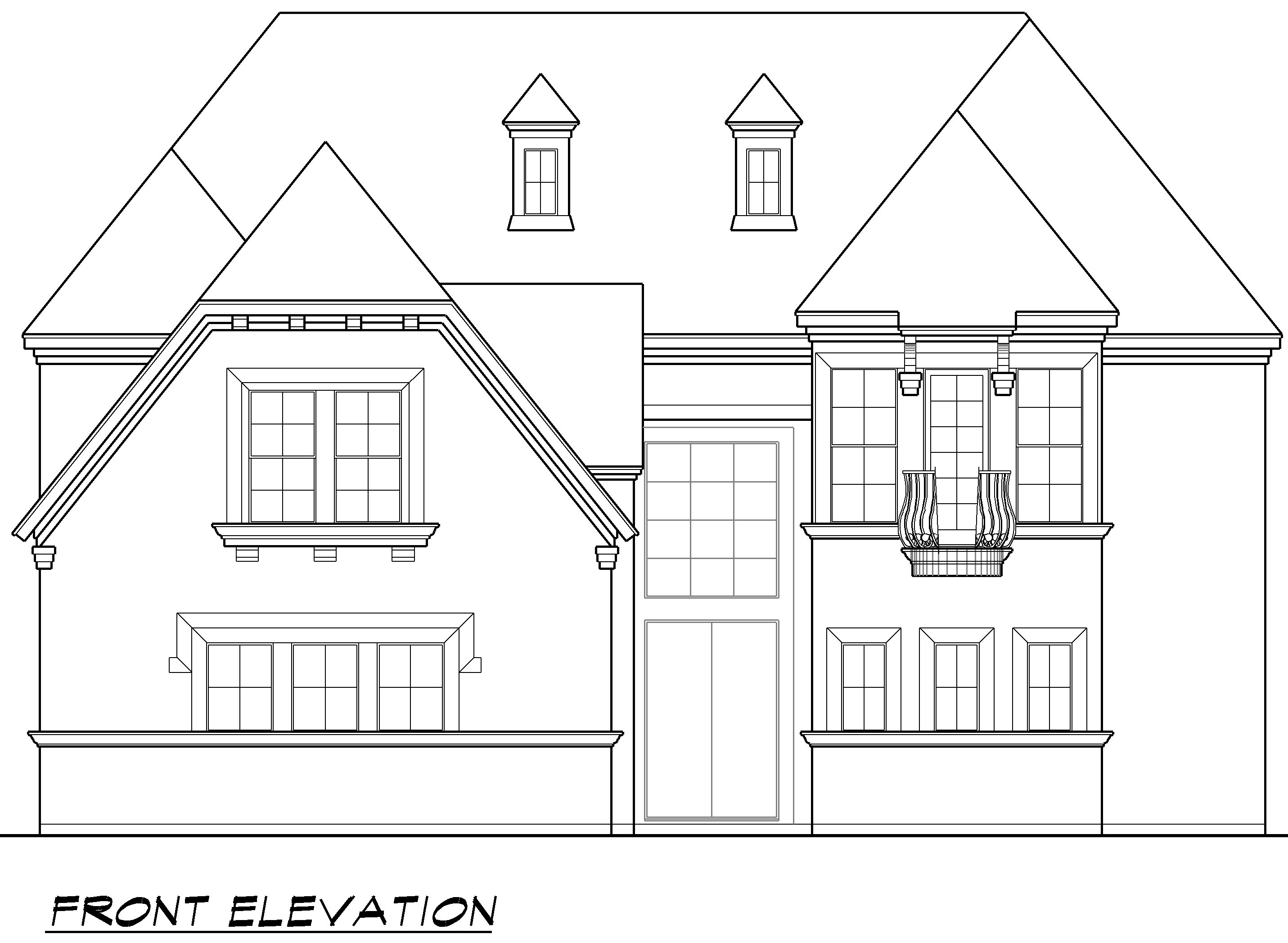 Home Plan Front Elevation of this 4-Bedroom,5742 Sq Ft Plan -195-1015