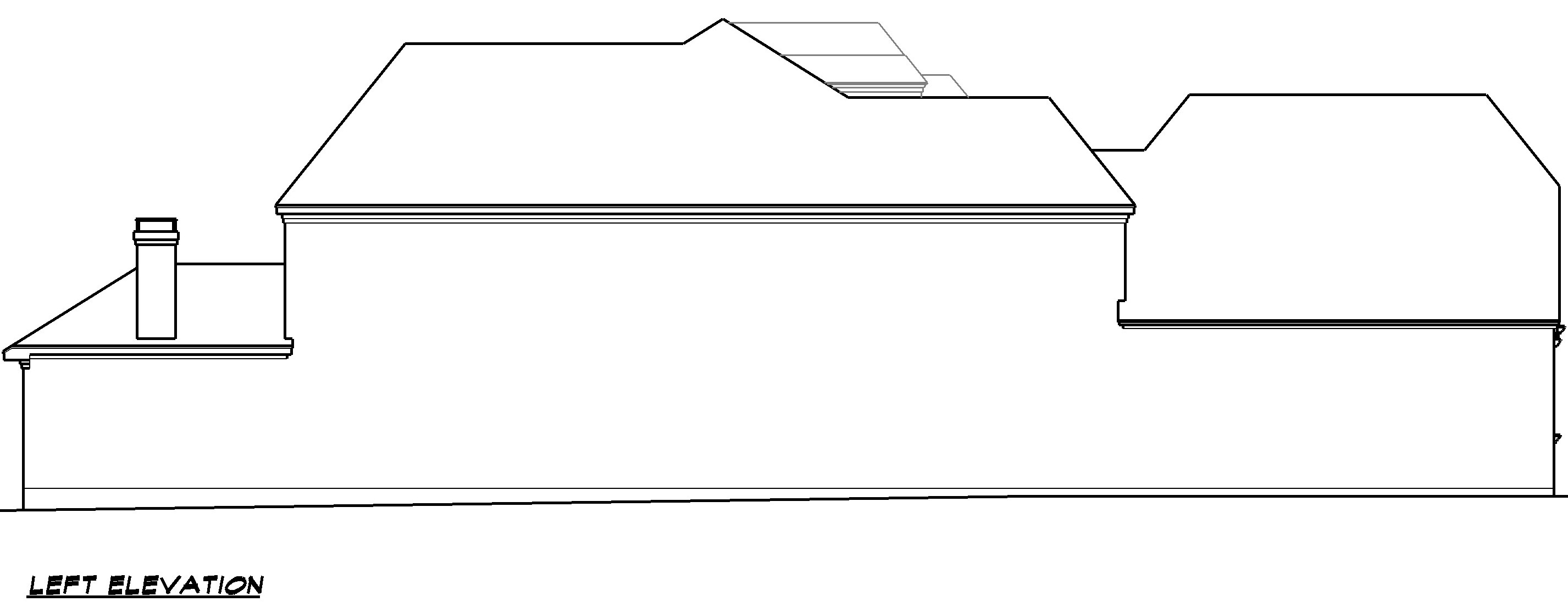 Home Plan Left Elevation of this 4-Bedroom,5742 Sq Ft Plan -195-1015