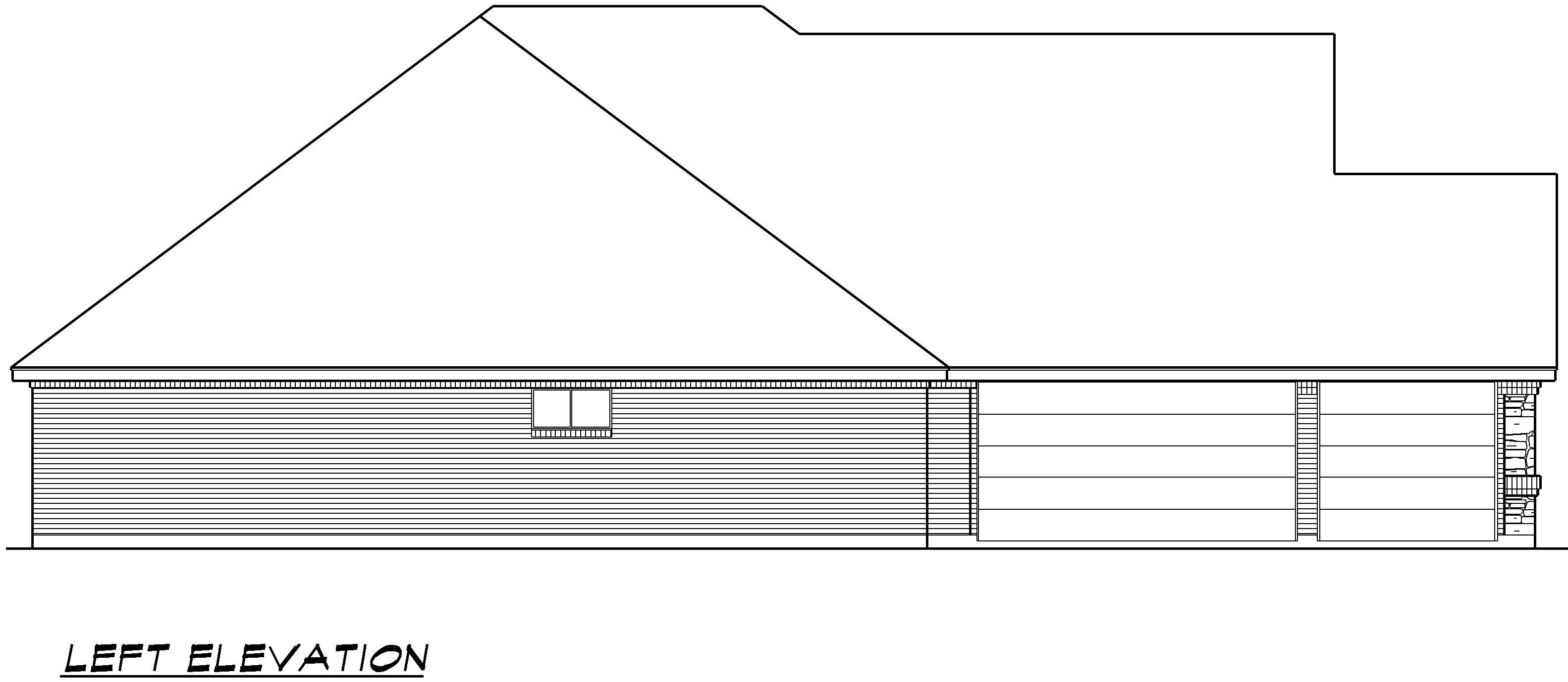 Home Plan Left Elevation of this 4-Bedroom,2929 Sq Ft Plan -195-1023