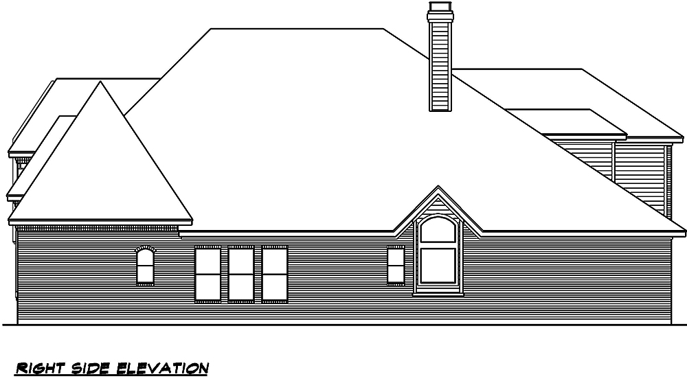 Home Plan Right Elevation of this 4-Bedroom,4268 Sq Ft Plan -195-1026