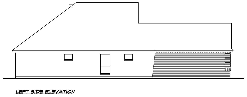 Home Plan Left Elevation of this 3-Bedroom,2703 Sq Ft Plan -195-1032