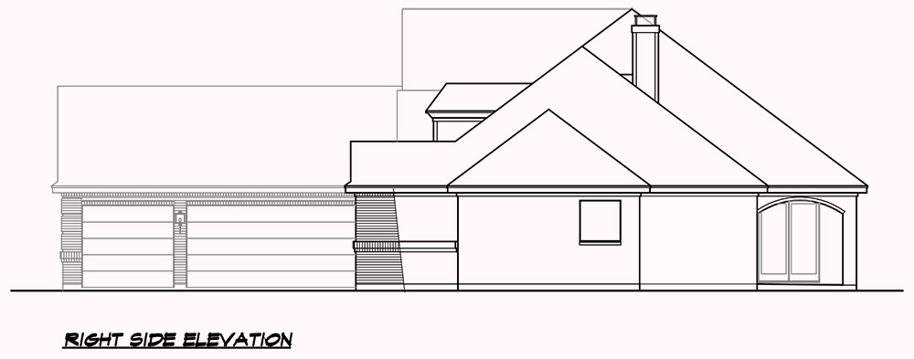 Home Plan Right Elevation of this 3-Bedroom,2703 Sq Ft Plan -195-1032
