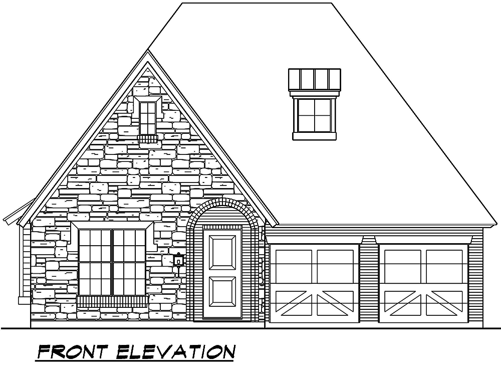 Home Plan Front Elevation of this 3-Bedroom,2640 Sq Ft Plan -195-1043