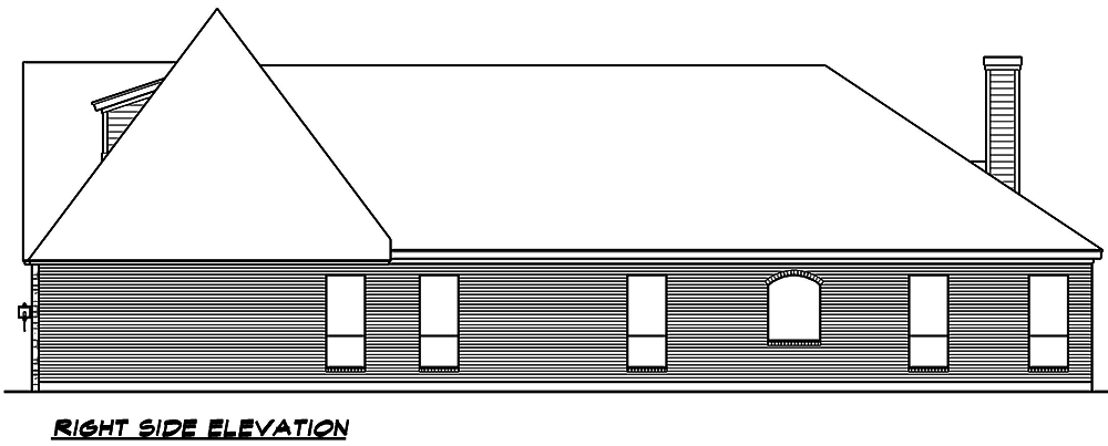 Home Plan Right Elevation of this 3-Bedroom,2640 Sq Ft Plan -195-1043