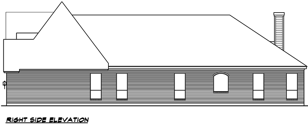 Home Plan Right Elevation of this 3-Bedroom,2640 Sq Ft Plan -195-1044