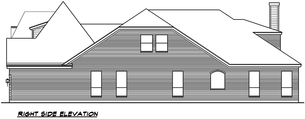Home Plan Right Elevation of this 3-Bedroom,2640 Sq Ft Plan -195-1045
