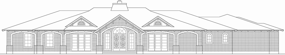 Home Plan Front Elevation of this 3-Bedroom,5599 Sq Ft Plan -195-1055