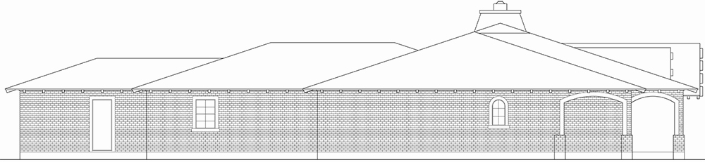 Home Plan Left Elevation of this 3-Bedroom,5599 Sq Ft Plan -195-1055