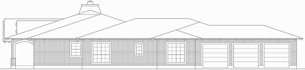 Home Plan Right Elevation of this 3-Bedroom,5599 Sq Ft Plan -195-1055