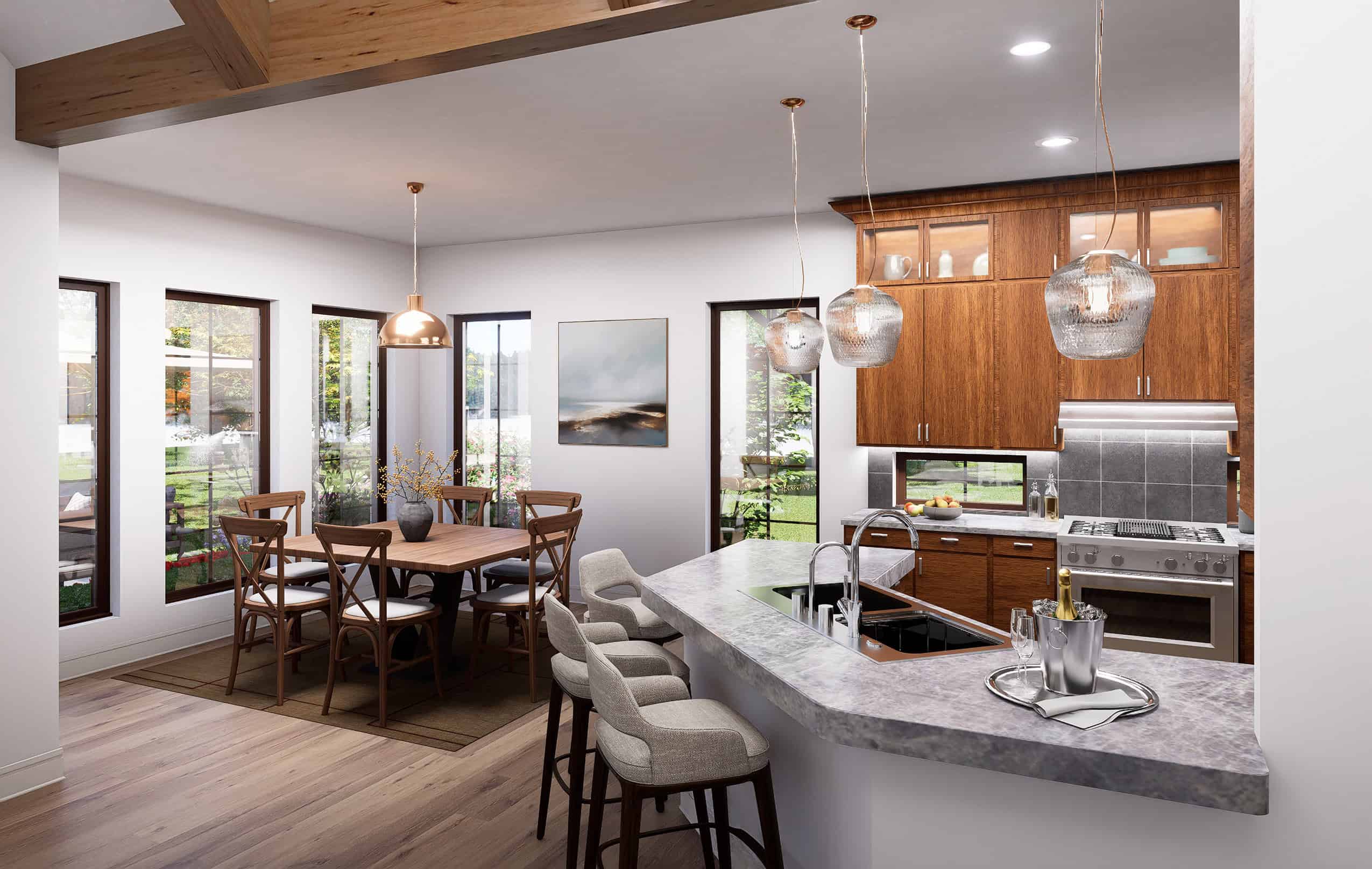 Kitchen: Breakfast Nook of this 3-Bedroom,3047 Sq Ft Plan -195-1067