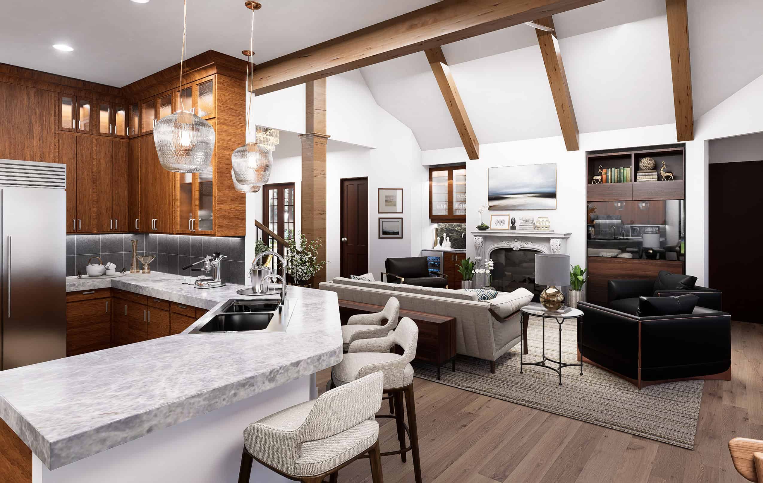 Kitchen: Kitchen Island of this 3-Bedroom,3047 Sq Ft Plan -195-1067