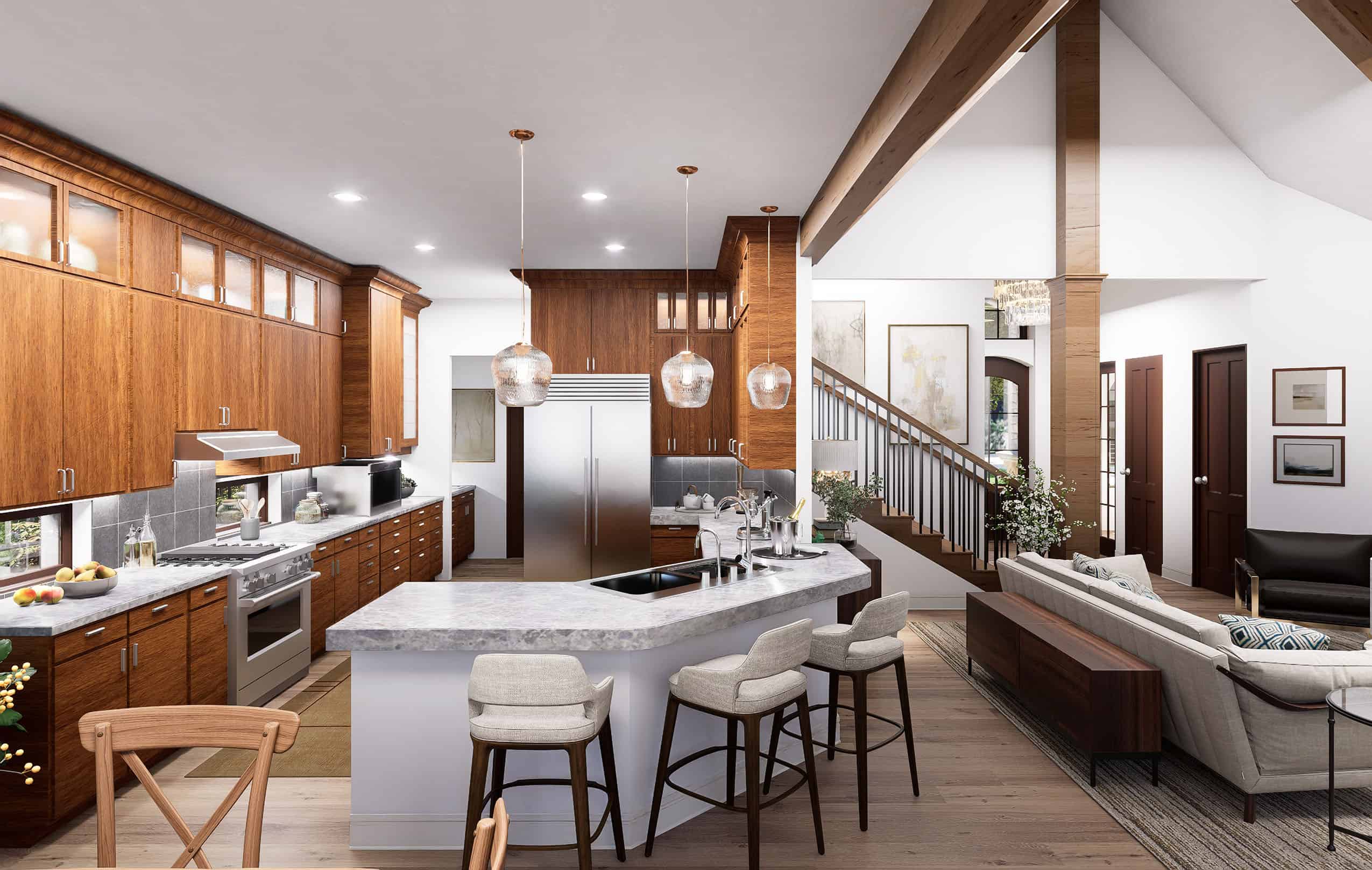 Kitchen of this 3-Bedroom,3047 Sq Ft Plan -195-1067