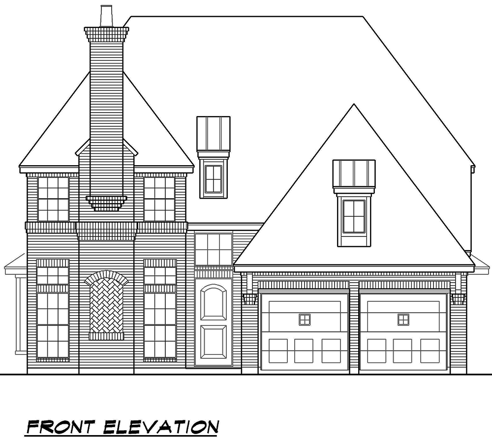 Home Plan Front Elevation of this 3-Bedroom,3818 Sq Ft Plan -195-1074