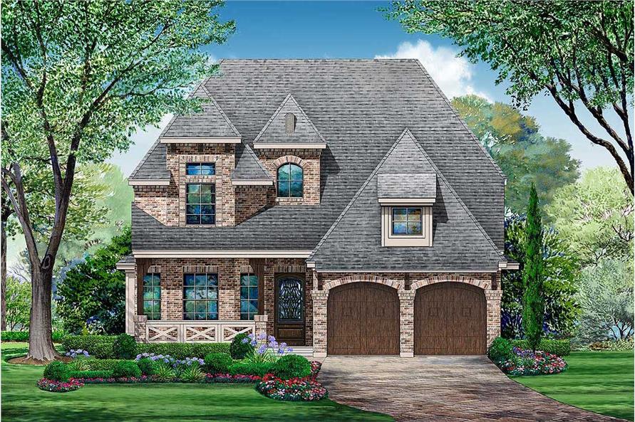 3-Bedroom, 3818 Sq Ft European Style Home - Plan #195-1075 - Main Exterior