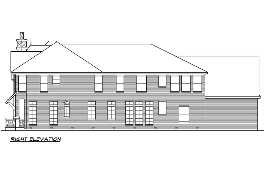 195-1079: Home Plan Right Elevation