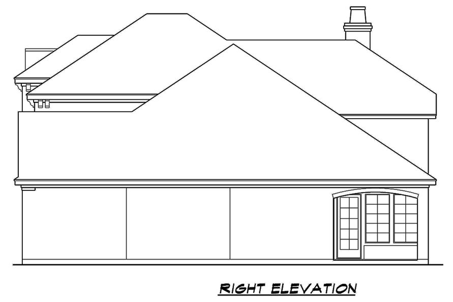 Home Plan Right Elevation of this 3-Bedroom,3381 Sq Ft Plan -195-1080