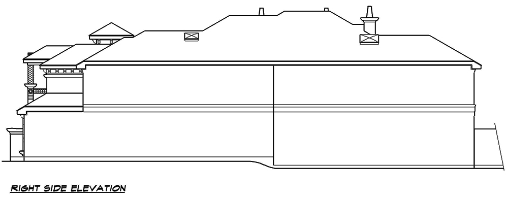 Home Plan Right Elevation of this 3-Bedroom,4281 Sq Ft Plan -195-1082