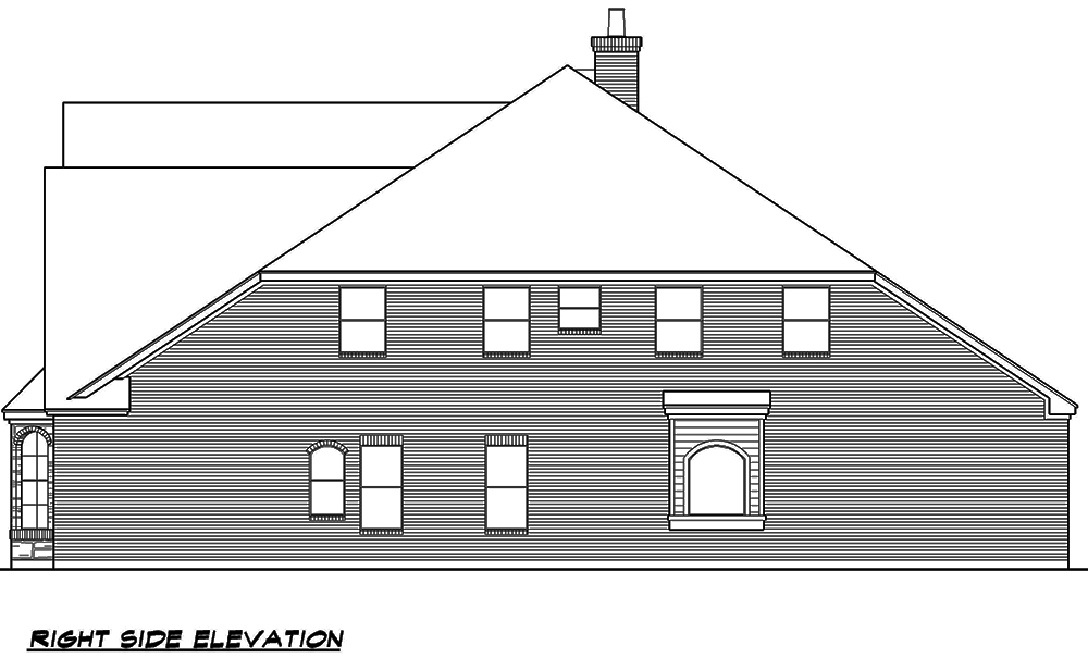 Home Plan Right Elevation of this 5-Bedroom,4827 Sq Ft Plan -195-1083