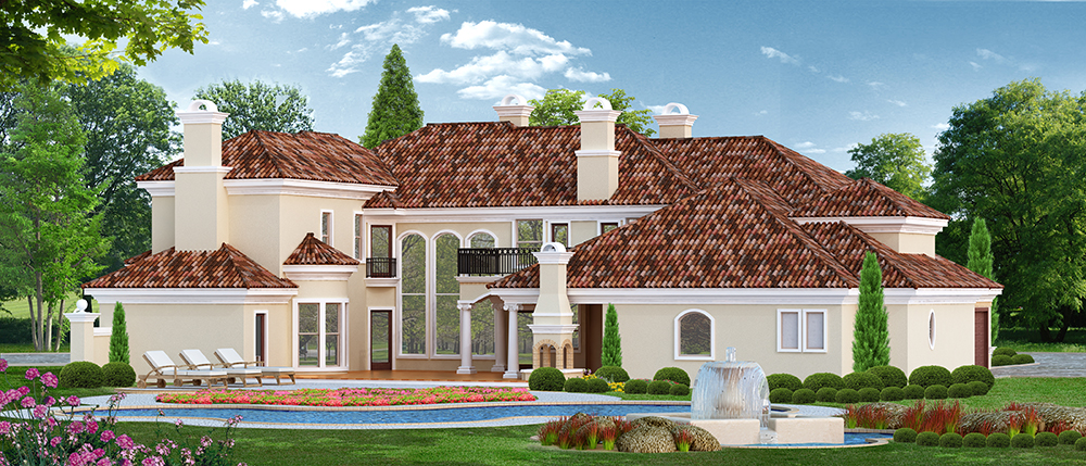 Rear View of this 4-Bedroom,7199 Sq Ft Plan -7199