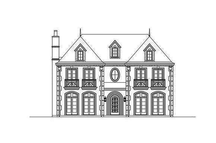 195-1113: Home Plan Front Elevation