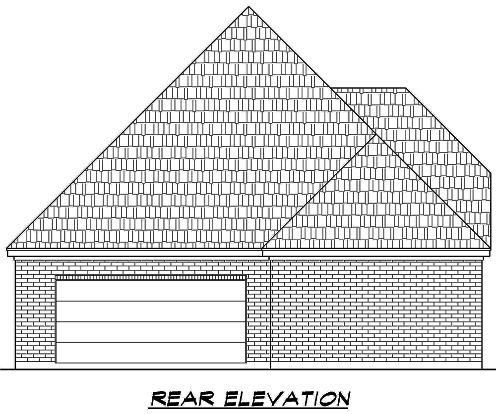 Home Plan Rear Elevation of this 3-Bedroom,2148 Sq Ft Plan -195-1128