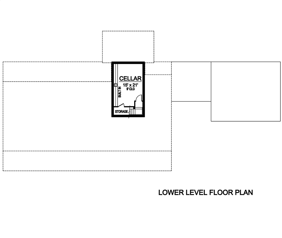 Floor Plan Basement of Craftsman Plan #195-1142