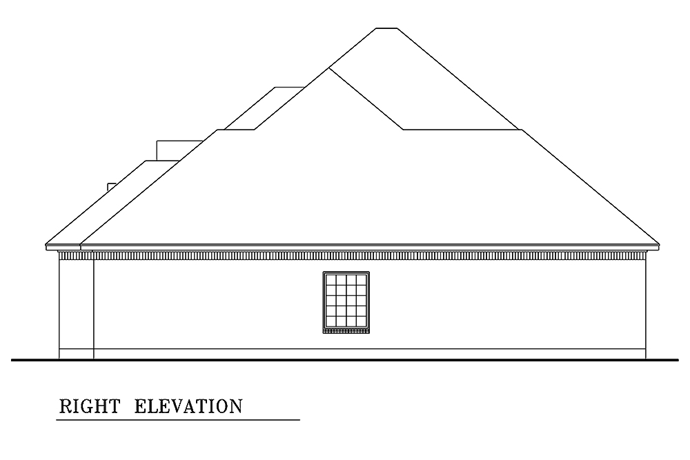 Home Plan Right Elevation of this 3-Bedroom,1861 Sq Ft Plan -195-1154