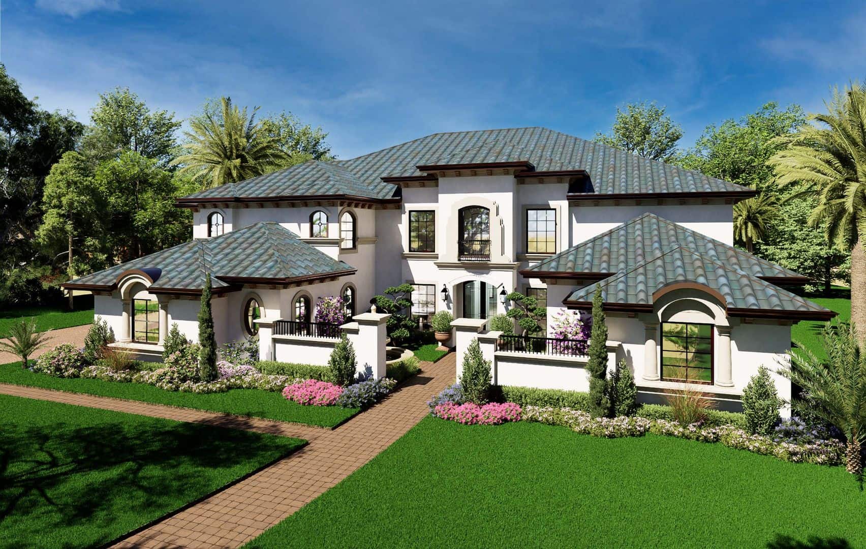 Front View of this 5-Bedroom,6612 Sq Ft Plan -195-1166