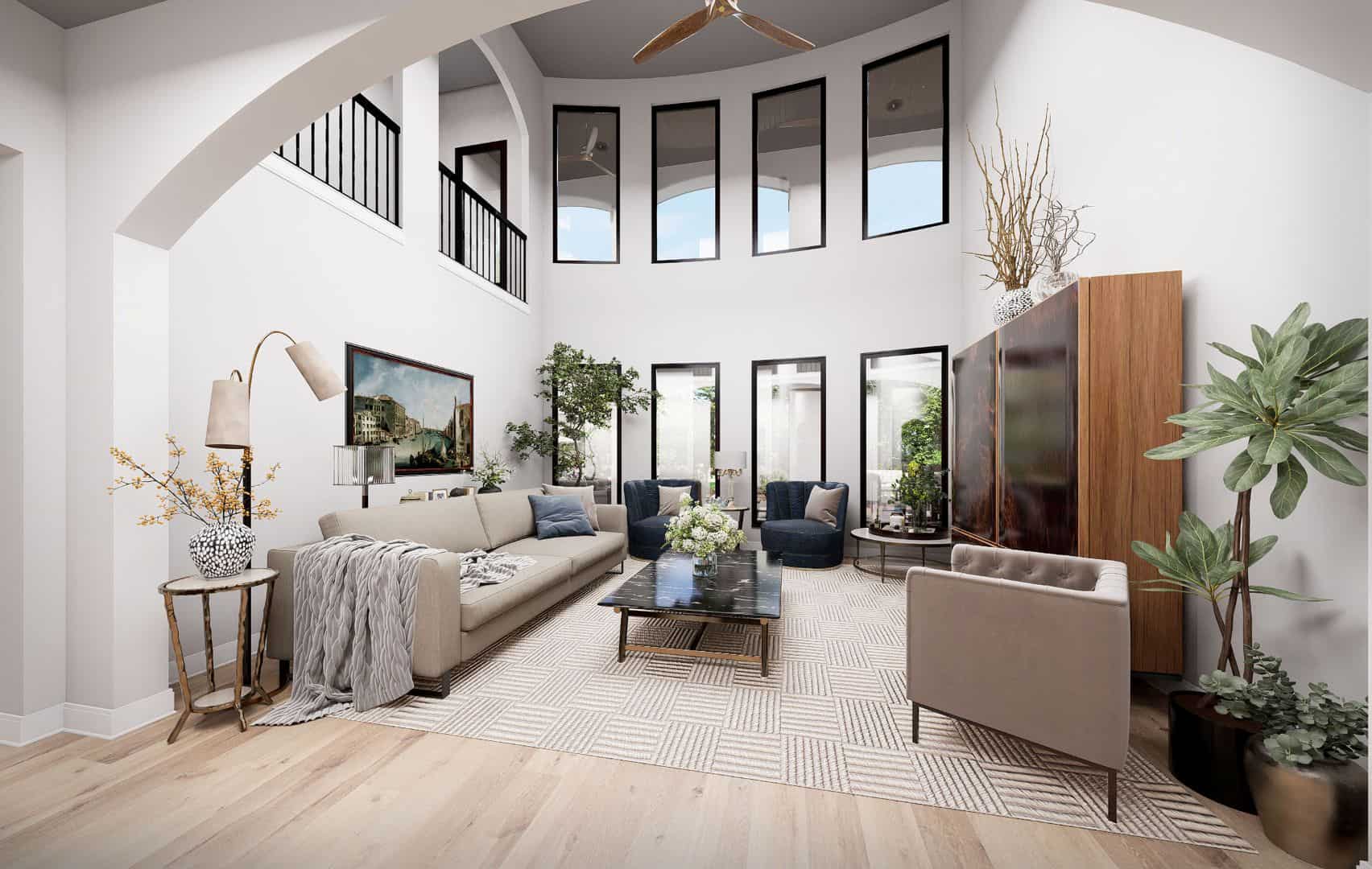 Living Room of this 5-Bedroom,6612 Sq Ft Plan -195-1166