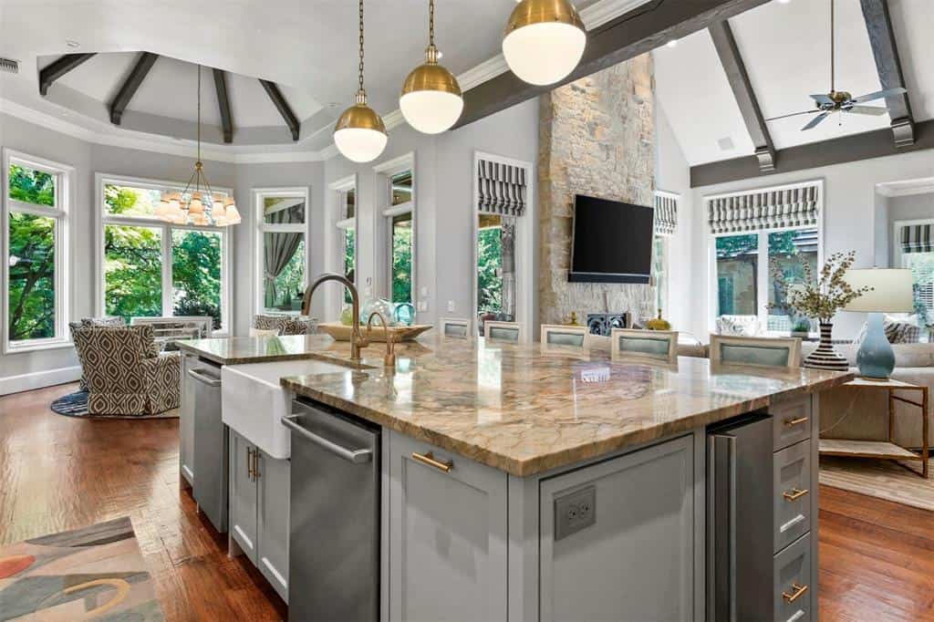 Kitchen: Kitchen Island of this 5-Bedroom,7823 Sq Ft Plan -195-1169