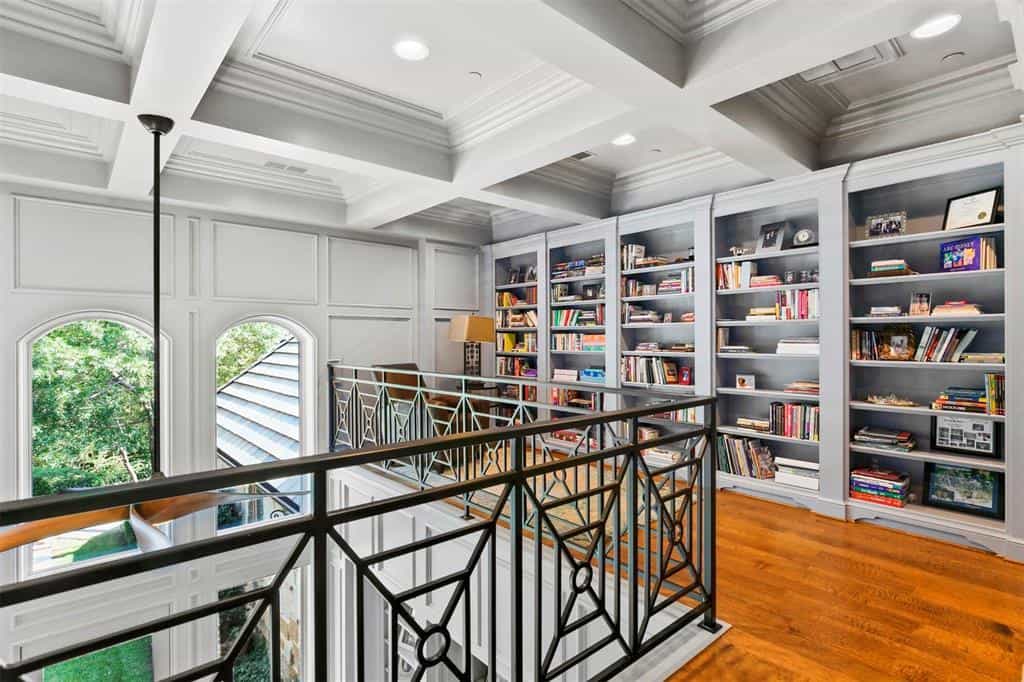 Home Office: Library of this 5-Bedroom,7823 Sq Ft Plan -195-1169