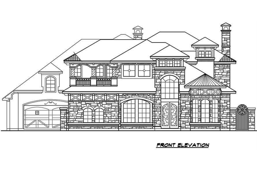 195-1170: Home Plan Front Elevation