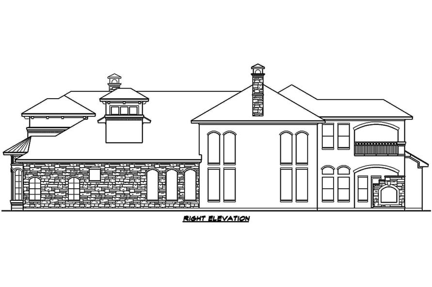 195-1170: Home Plan Right Elevation