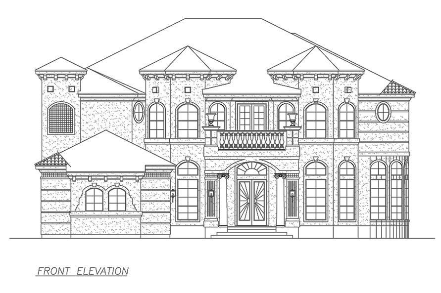 195-1172: Home Plan Front Elevation