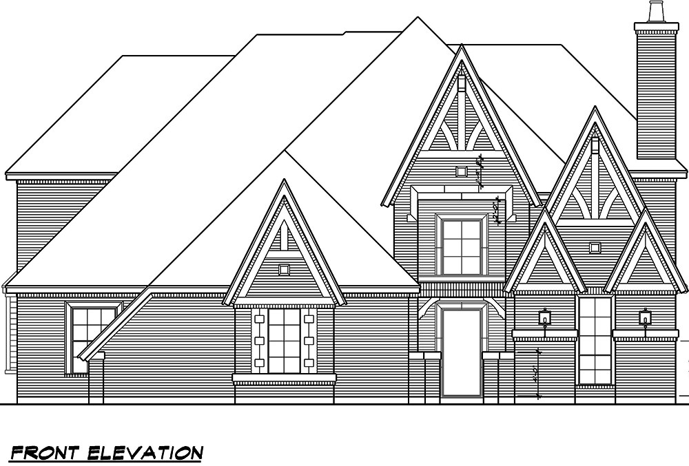 Home Plan Front Elevation of this 3-Bedroom,3965 Sq Ft Plan -195-1174