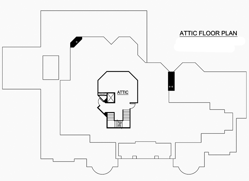 Floor Plan Third Story of Georgian Plan #195-1180